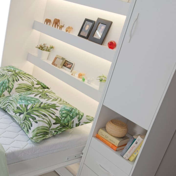 Perfect – Vertical Wall Bed 140cm Murphy Bed | J&B Furniture