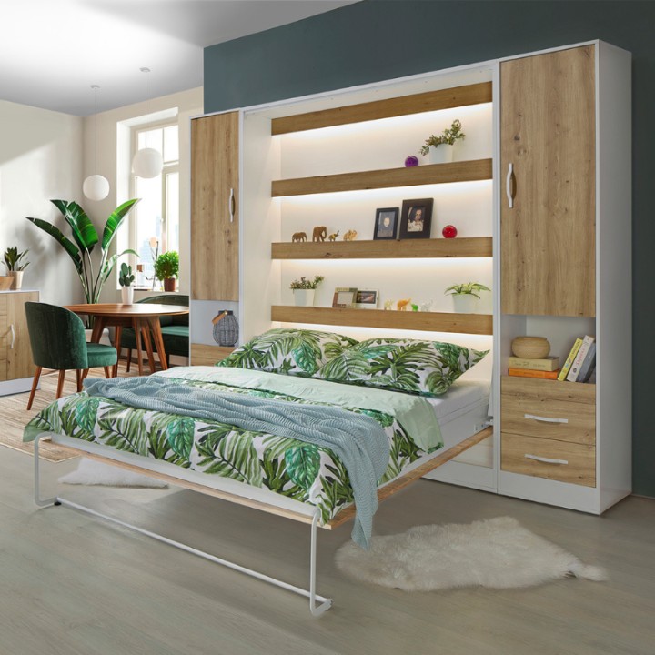 Perfect – Vertical Wall Bed Oak 160cm | J&B Furniture