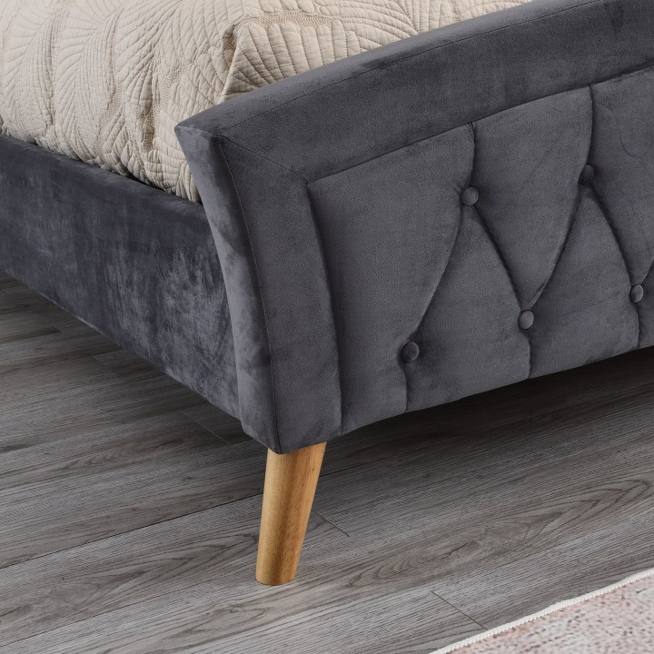 Kingston Grey Bed Frame 5Ft | J&B Furniture