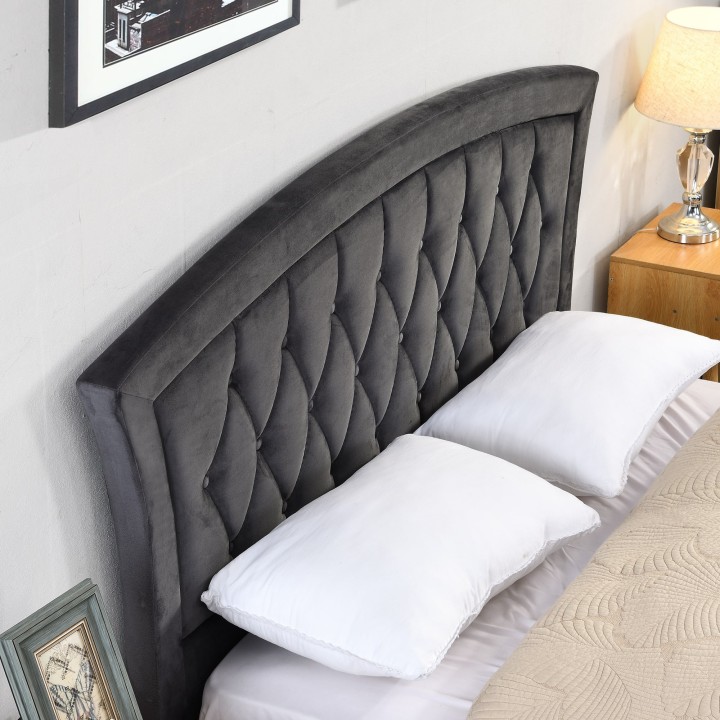 Kingston Grey Bed Frame 5Ft | J&B Furniture