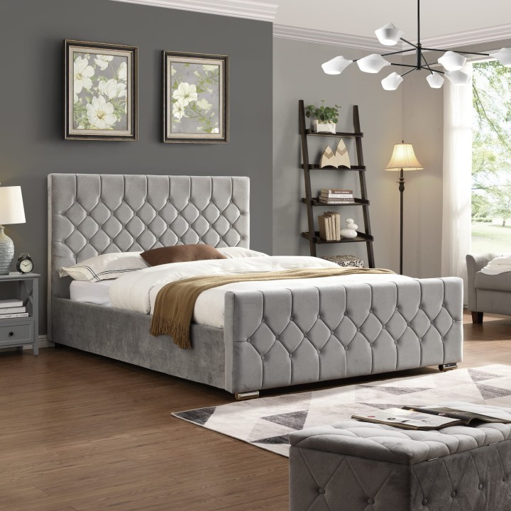 Galway Bed Frame  5ft Silver | J&B Furniture Ireland