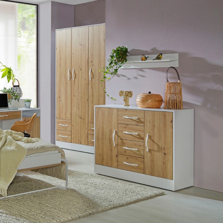 Perfect Wall Shelf Oak- Functional Storage | J&B Furniture
