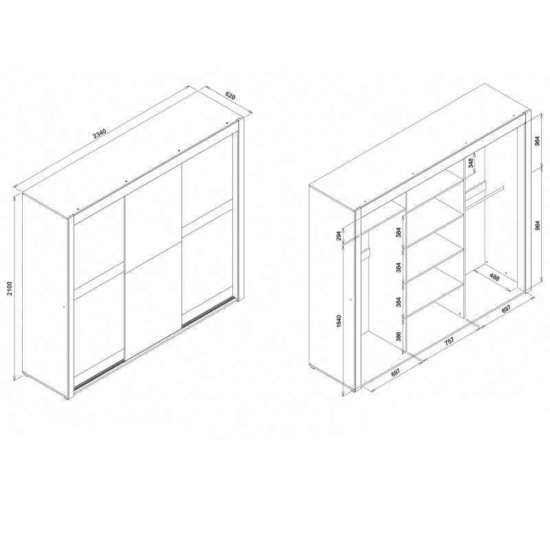 Sliding Wardrobe with Mirror