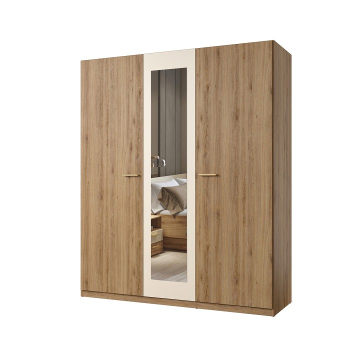 Vertina 179cm Wardrobe 3 doors Oak - Beige | J&B Furniture