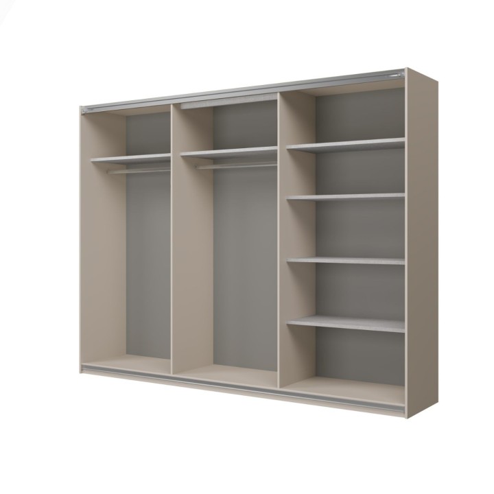 Cube- 270cm Modern Sliding Wardrobe Cashmere | J&B Furniture