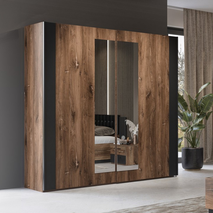 Sigma 200cm Sliding Wardrobe with Mirror | J&B Furniture