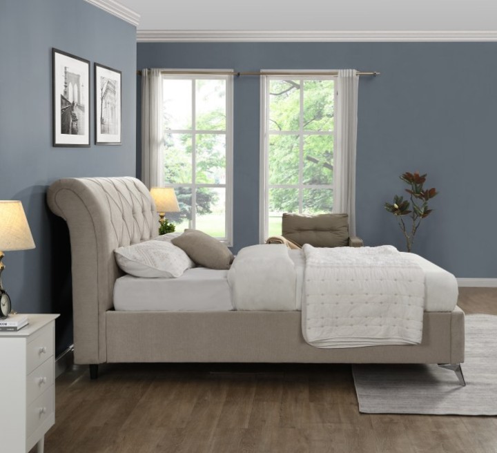 Sligo Ottoman Bed Frame 4Ft6 Beige | J&B Furniture Ireland