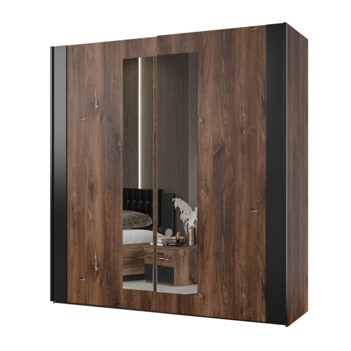 Sigma 200cm Sliding Wardrobe with Mirror | J&B Furniture
