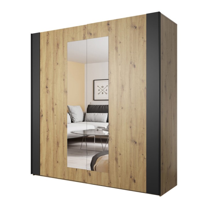 Sigma 2 Door Sliding Wardrobe with Mirror | J&B Furniture