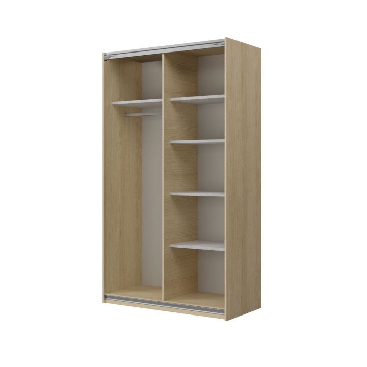 Cube120cm 2 sliding door wardrobe- Oak  | J&B Furniture