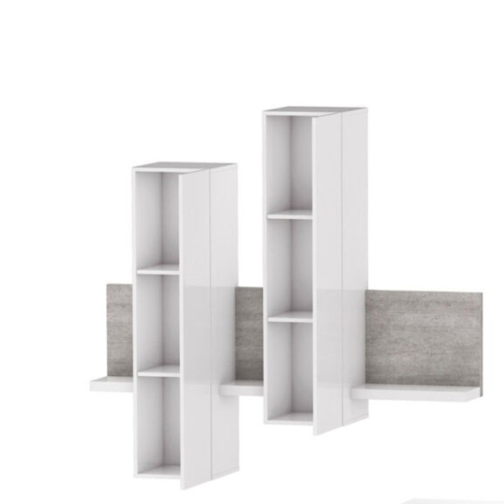 Bora Modern Wall Unit Oak /White With Light - J&B Furniture