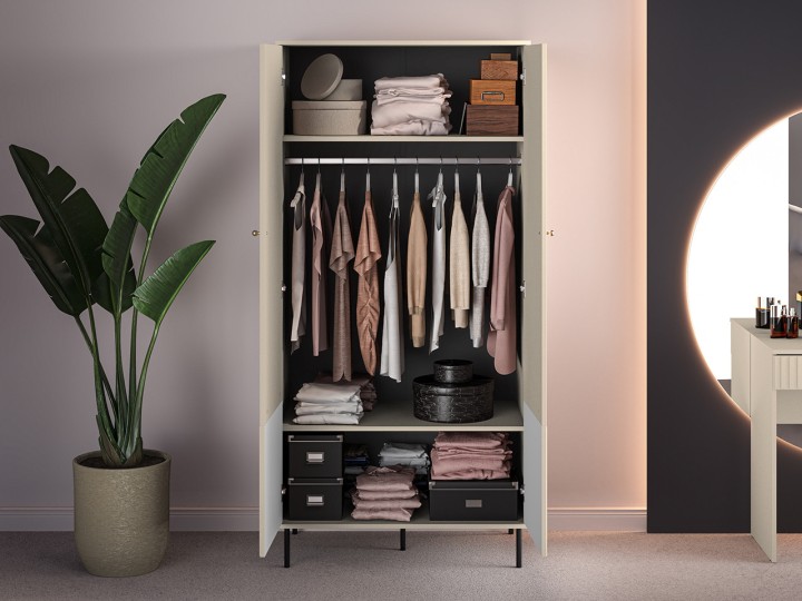 Sophie Elegant Wardrobe Cashmere 95cm | J&B Furniture Ireland