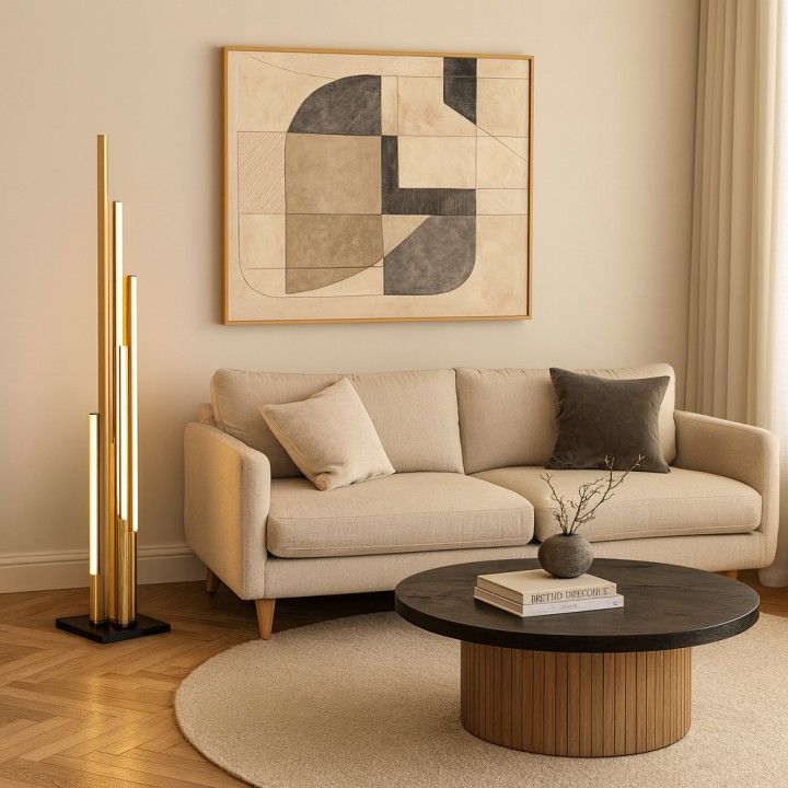 Eliot Floor Lamp – Modern Black & Wood | J&B Furniture