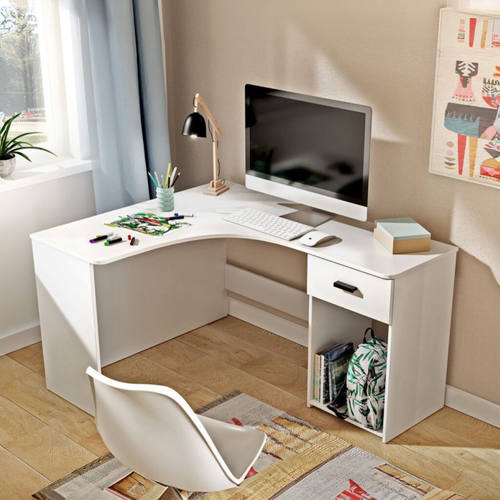 Corner Desk Ireland White | J&B Furniture
