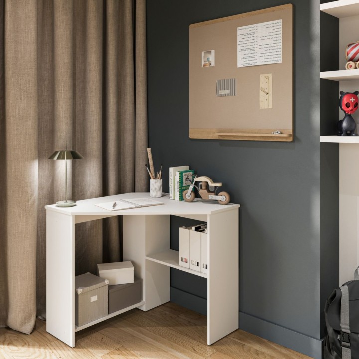 Rino- Home Office Corner desk white| J&B Furniture