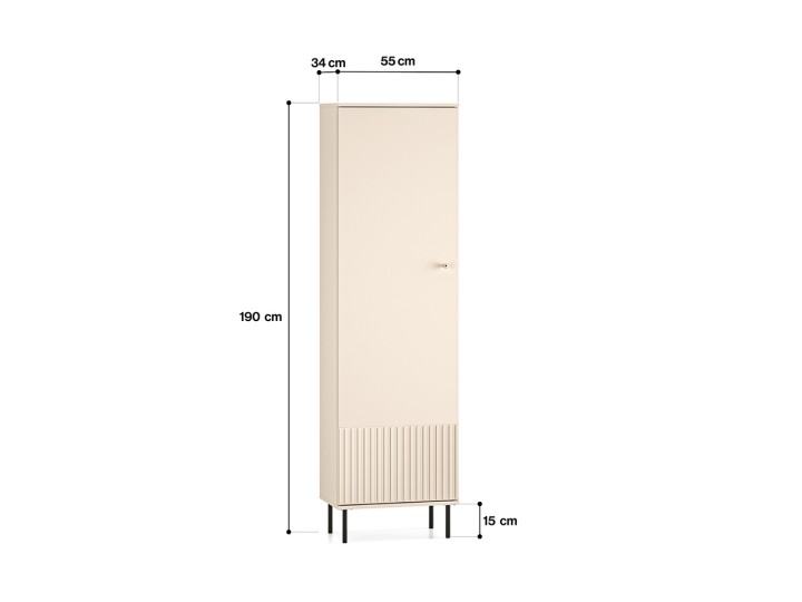 Tall Locker Cabinet in Cashmere – Sophie | J&B Furniture