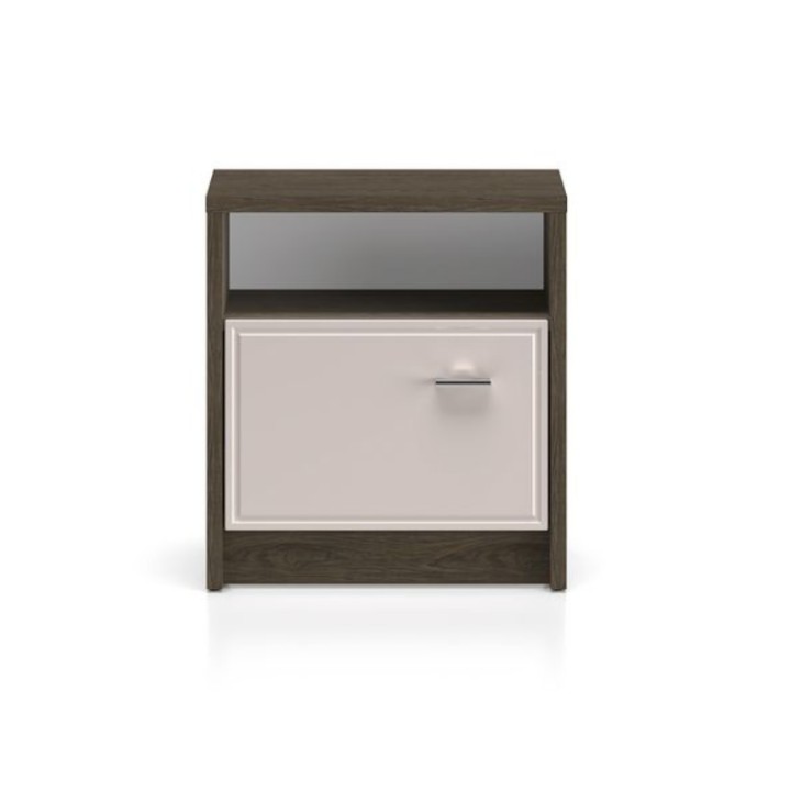 Bedside Table – Modern Nightstand Oak and Cashmere - J&B Furniture