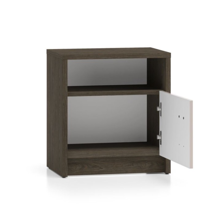 Bedside Table – Modern Nightstand Oak and Cashmere - J&B Furniture