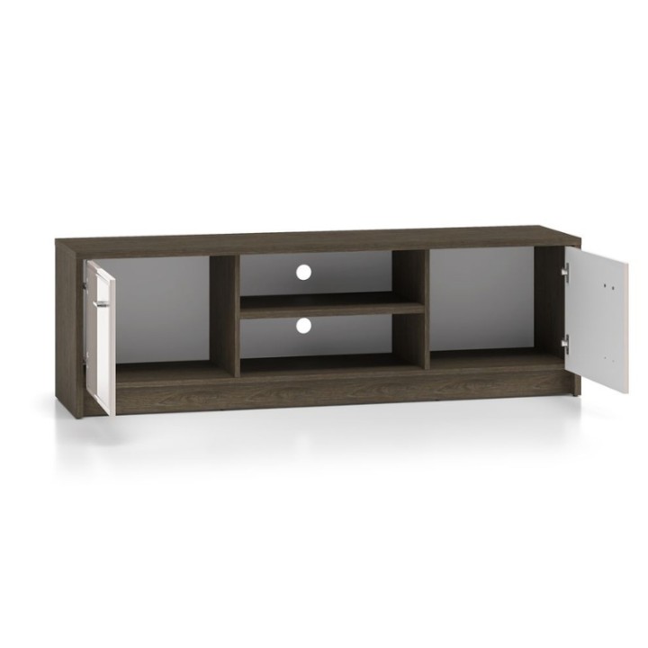 Modern TV Unit in Oak and Cashmere