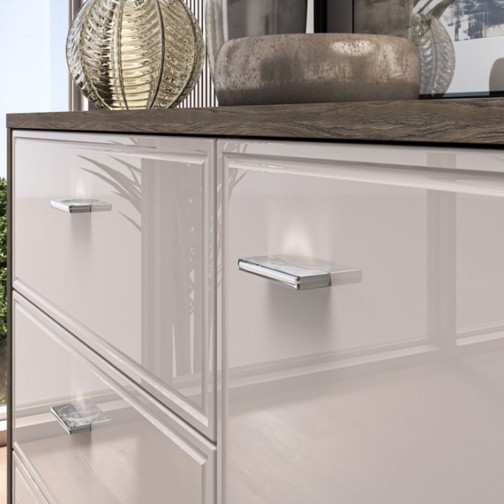 Avante Sideboard 1 Door & 3 Drawers in Oak and Cashmere J&B