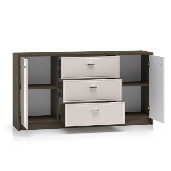 Sideboard in Oak and Cashmere –  2 Doors 3 Drawers J&B Furniture