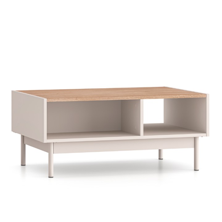 Dunea Modern Coffee Table – Cashmere & Oak - J&B Furniture
