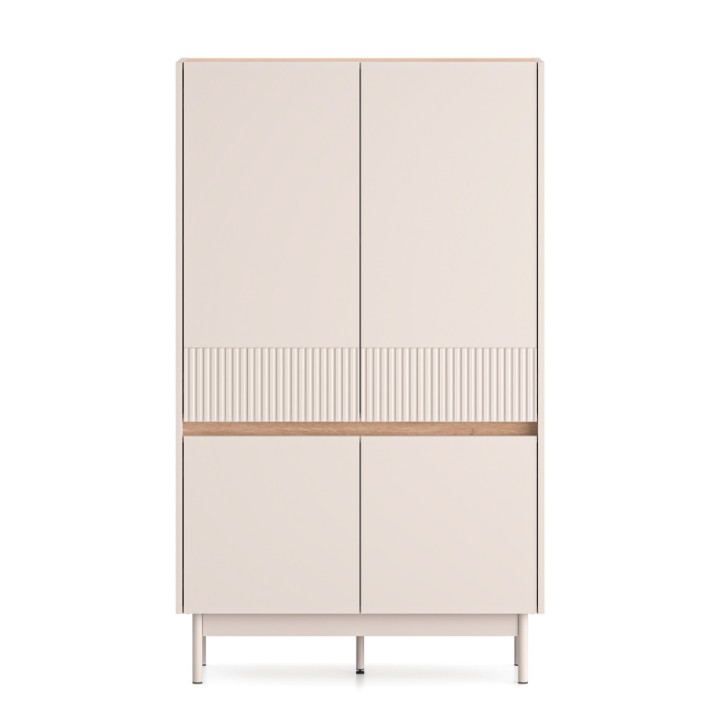Dunea Tall Cabinet Cashmere and Oak - J&B Furniture