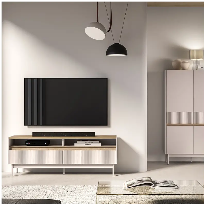 Dunea TV Unit – Modern Cashmere and Oak