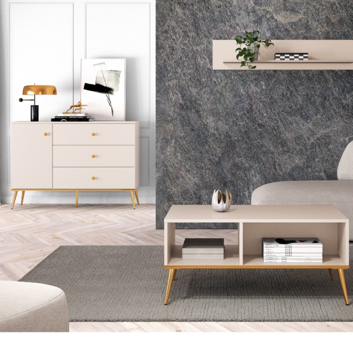 Modern Coffee Table in Cashmere – Selgin | J&B Furniture