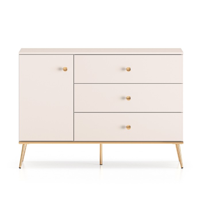 Sideboard 1 Door 3 Drawers in Cashmere – Modern Storage J&B