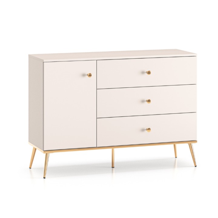 Sideboard 1 Door 3 Drawers in Cashmere – Modern Storage J&B