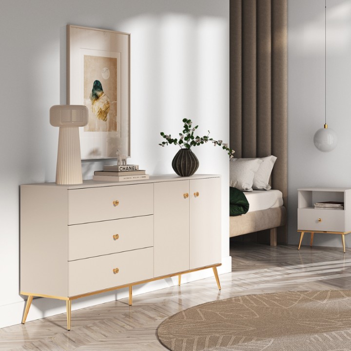 Selgin Sideboard 2 Doors 3 Drawers in Cashmere
