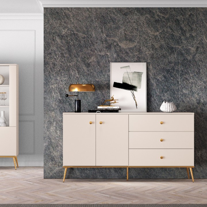 Selgin Sideboard 2 Doors 3 Drawers in Cashmere
