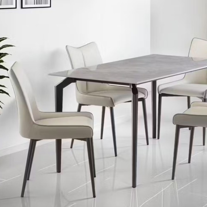 Dining Chair Grey and Beige