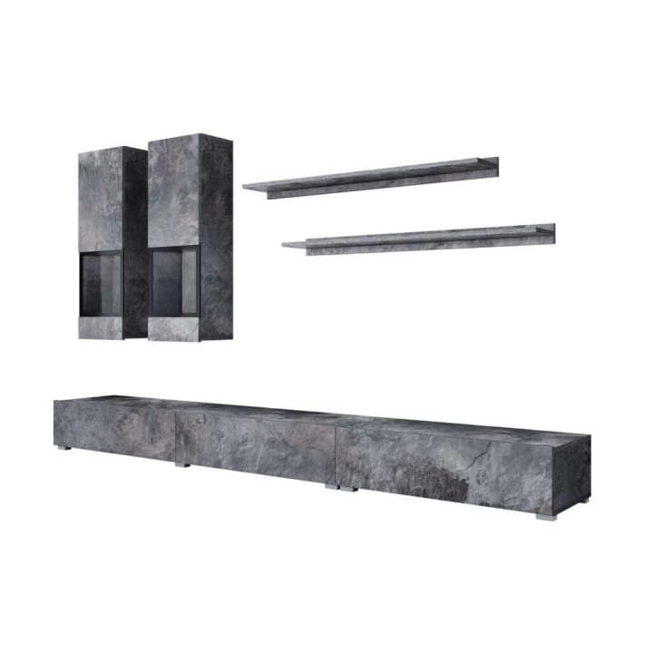 Baros Modern Tv Wall Units in schiefer - J&B Furniture