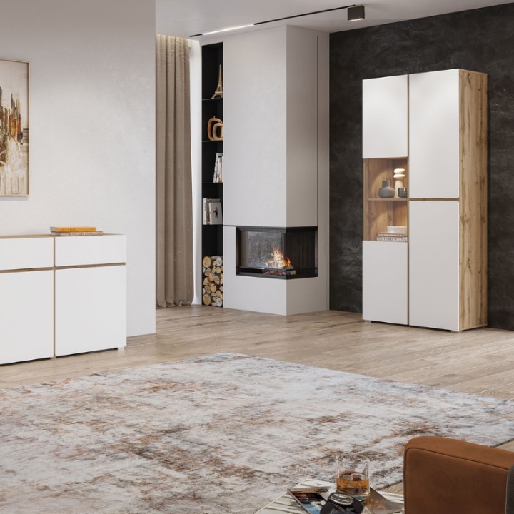 Modern White Display Cabinet – CROSS Collection Ireland