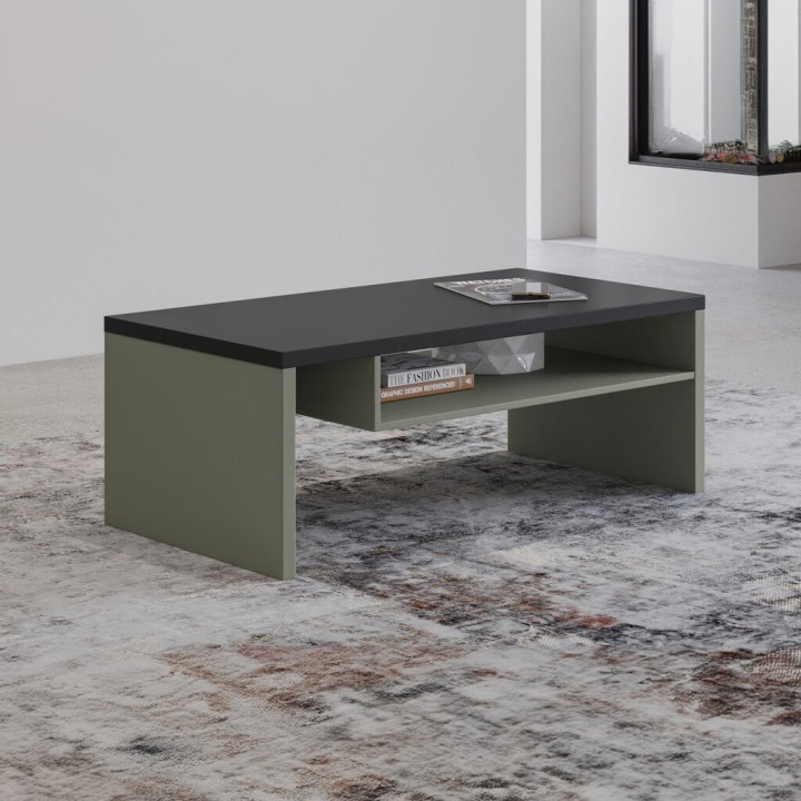 CROSS Modern Coffee Table  Green / Black - J&B Furniture