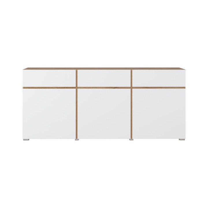 CROSS Sideboard White and Oak - J&B Furniture