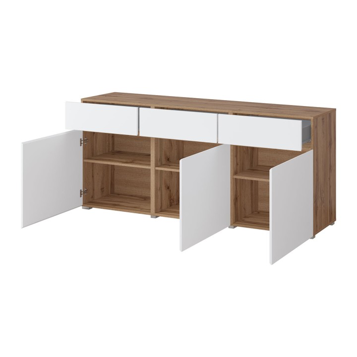 CROSS Sideboard White and Oak - J&B Furniture
