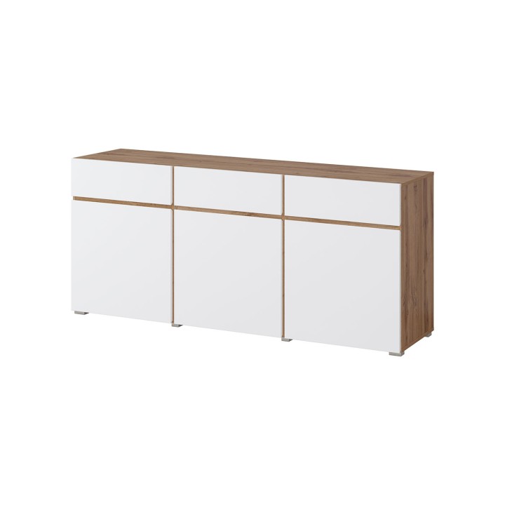 CROSS Sideboard White and Oak - J&B Furniture