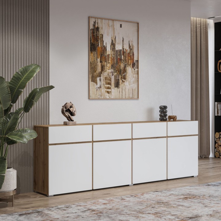 CROSS Sideboard 4 Door 4 Drawers – Modern Sideboards Ireland