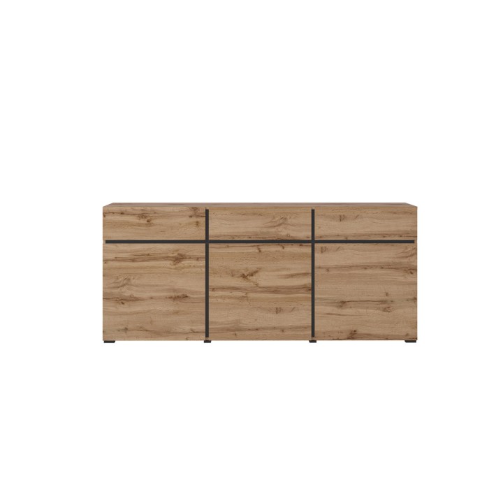 CROSS Sideboard  wotan oak - black - J&B Furniture