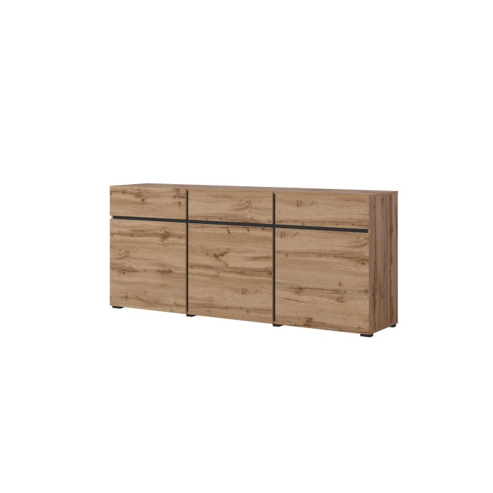 CROSS Sideboard  wotan oak - black - J&B Furniture