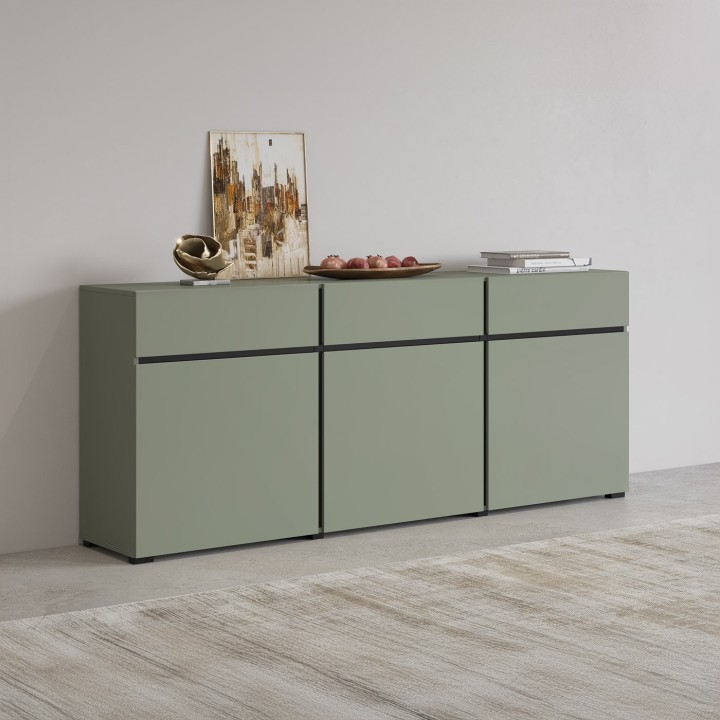 CROSS Sideboard   green - black - J&B Furniture