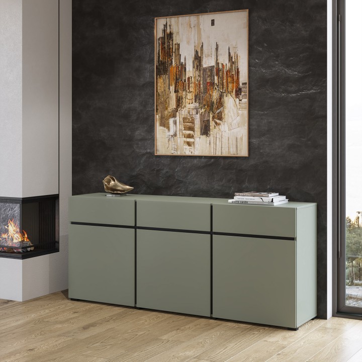 CROSS Sideboard   green - black - J&B Furniture