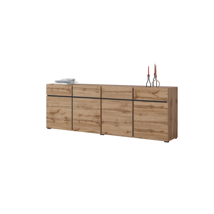 CROSS Sideboard Oak and Black – Modern Sideboards - J&B