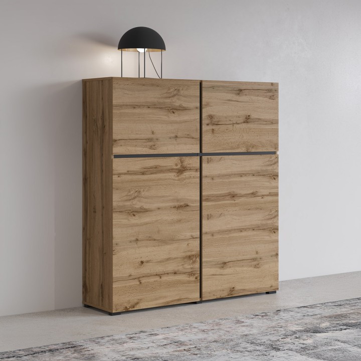 Modern Sideboards Ireland CROSS 4 Door Oak - J&B Furniture