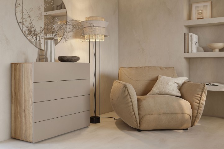 Elegant IMPRESSIO Sideboard in Mauvella Oak & Cashmere
