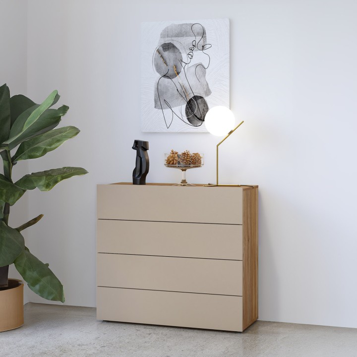 Elegant IMPRESSIO Sideboard in Mauvella Oak & Cashmere