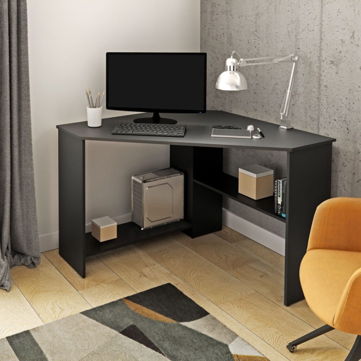 Rino- Corner desk Home Office black | J&B Furniture